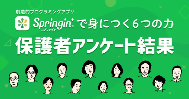 【スプリンギンの評判は？】スプリンギンを始めたら「“子供に創造力がついた”」と保護者の96％が回答！